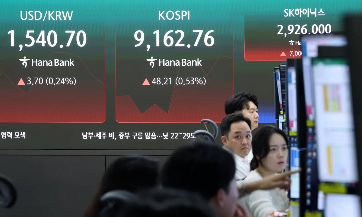 환율 1540원대 마감…"금융위기 후 최고"